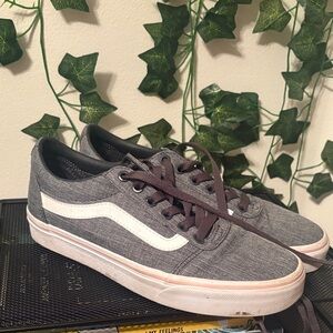 Vans Gray and White Sneakers
